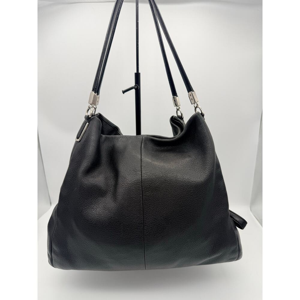 Coach Black Leather Hobo Shoulder Bag